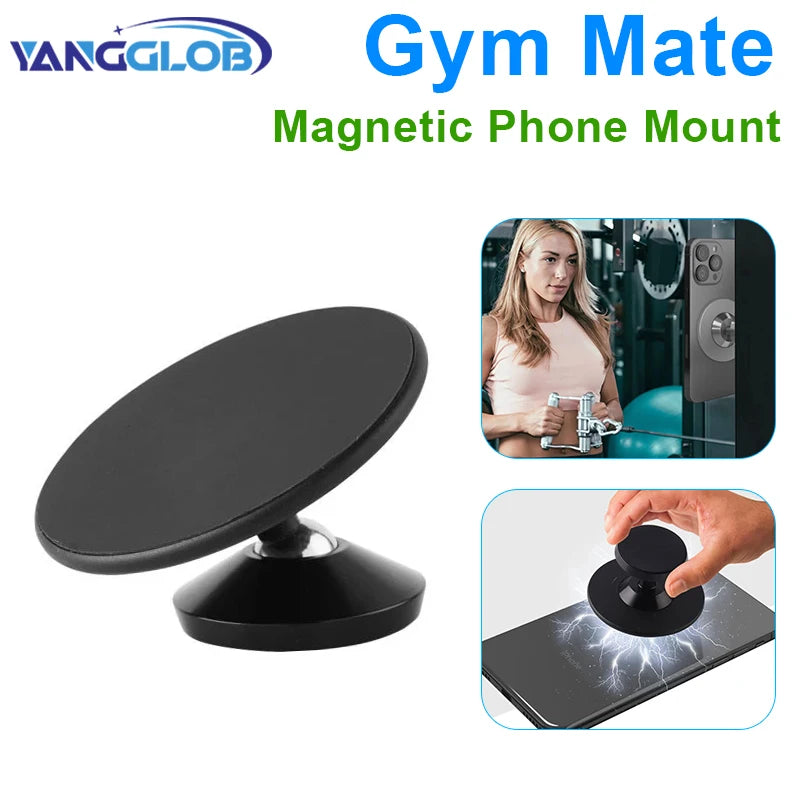 Gym Mate Magnetic Phone Mount &Double-sided Magnetic Suction Phone Holder for MagSafe. Shoot Hands-Free Videos While Working Out