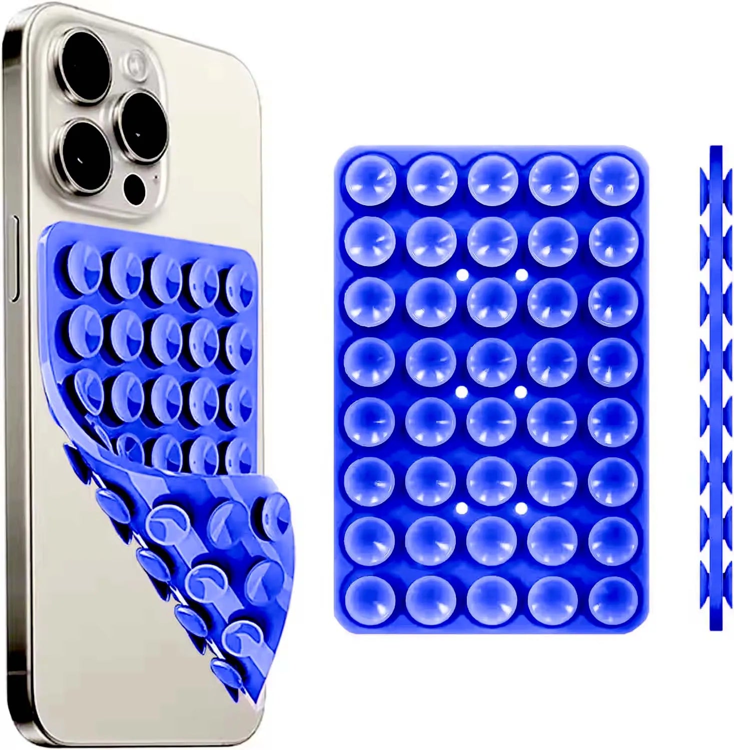 Silicone Suction Cup Phone Case Mount Double Sided Hands-Free Strong Grip Holder for Selfies and Videos for iPhone Android